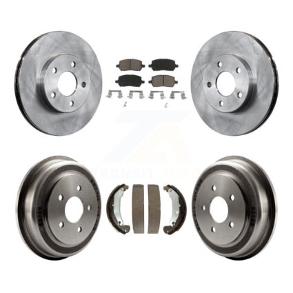 Front Rear Brake Rotor Ceramic Pad & Drum Kit For 2007 Chevrolet Cobalt With 5 Lug Wheels K8C-102438