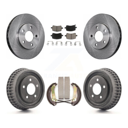 Front Rear Brake Rotors Ceramic Pad & Drum Kit For 2004 Chevrolet Malibu rear brakes K8C-102442