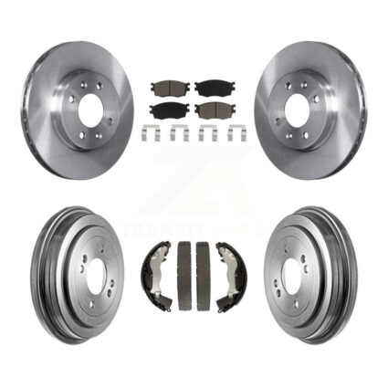 Front Rear Disc Brake Rotors Ceramic Pads And Drum Kit For Hyundai Accent Kia Rio Rio5 K8C-102443