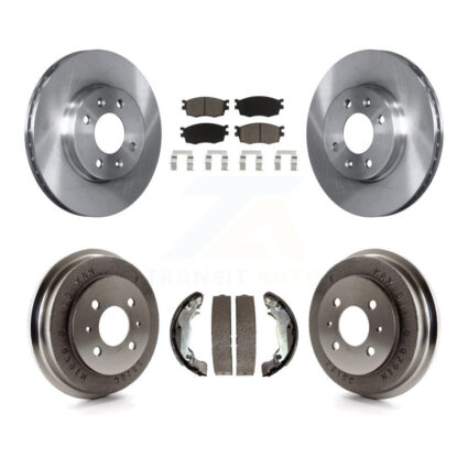 Front Rear Brake Rotor Ceramic Pad And Drum Kit For 2006 Hyundai Accent Sedan To 09 30 05 K8C-102444