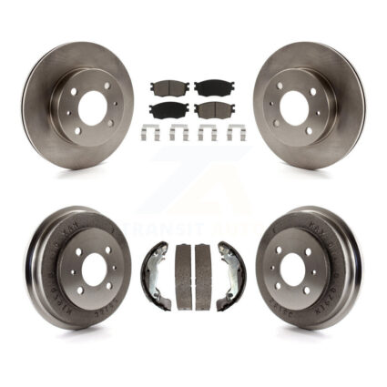 Front Rear Brake Rotor Ceramic Pad Drum Kit For 2006 Hyundai Accent Hatchback To 09 30 05 K8C-102445
