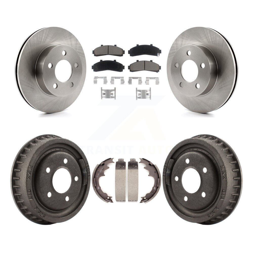 Front Rear Disc Brake Rotors Ceramic Pad & Drum Kit For Ford Ranger Mazda B4000 B3000 4WD K8C-102447