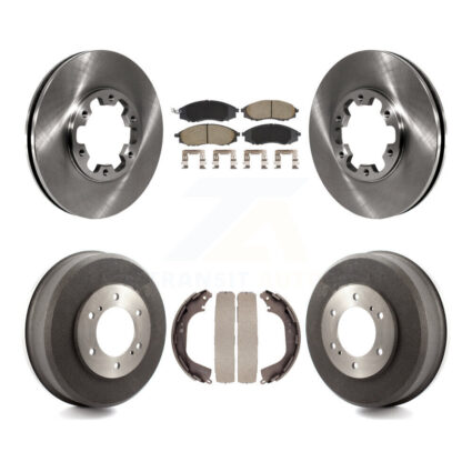 Front Rear Disc Brake Rotors Ceramic Pads And Drum Kit For Nissan Xterra Frontier K8C-102454