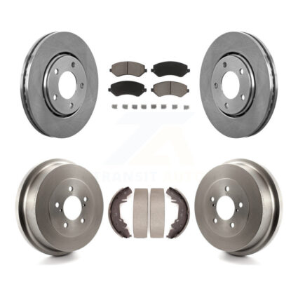 Front Rear Disc Brake Rotors Ceramic Pad Drum Kit For Dodge Caravan Grand Chrysler Town & K8C-102455