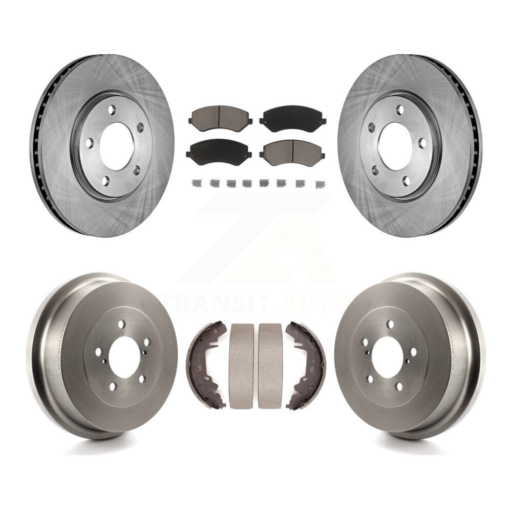 Front Rear Disc Brake Rotor Ceramic Pad Drum Kit For Dodge Grand Caravan Chrysler Voyager K8C-102462