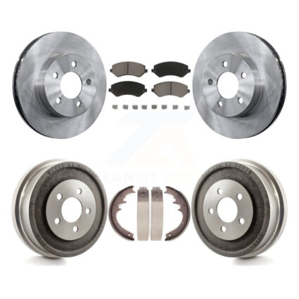 Front Rear Disc Brake Rotors Ceramic Pads And Drum Kit For 2002 Jeep Liberty K8C-102464