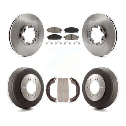 Front Rear Disc Brake Rotors Ceramic Pads And Drum Kit For Nissan Pathfinder INFINITI QX4 K8C-102469