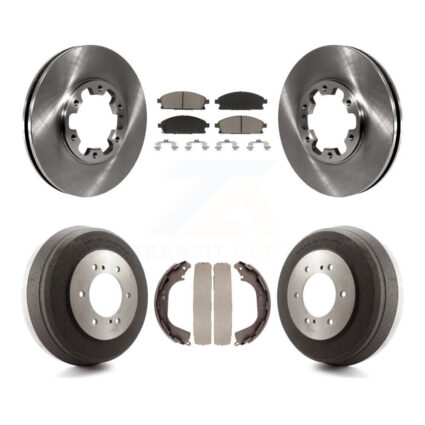 Front Rear Disc Brake Rotors Ceramic Pads And Drum Kit For Nissan Pathfinder INFINITI QX4 K8C-102470