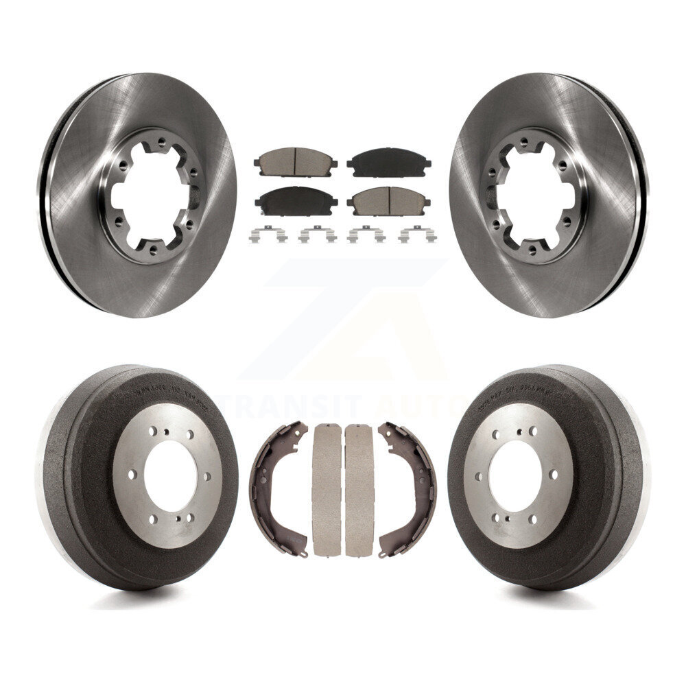 Front Rear Disc Brake Rotors Ceramic Pads And Drum Kit For Nissan Pathfinder INFINITI QX4 K8C-102470