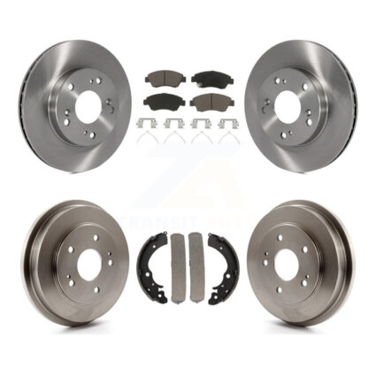 Front Rear Disc Brake Rotors Ceramic Pads And Drum Kit For 2006-2008 Honda Civic Hybrid K8C-102472