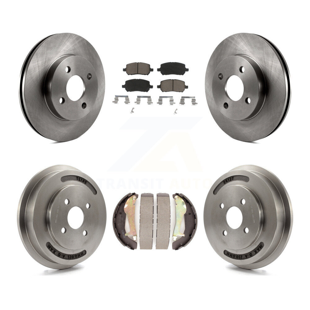 Front Rear Disc Brake Rotors Ceramic Pads And Drum Kit For Chevrolet Cobalt Pontiac G5 K8C-102473