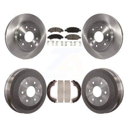 Front Rear Disc Brake Rotors Ceramic Pad Drum Kit For GMC Sierra 1500 Chevrolet Silverado K8C-102475