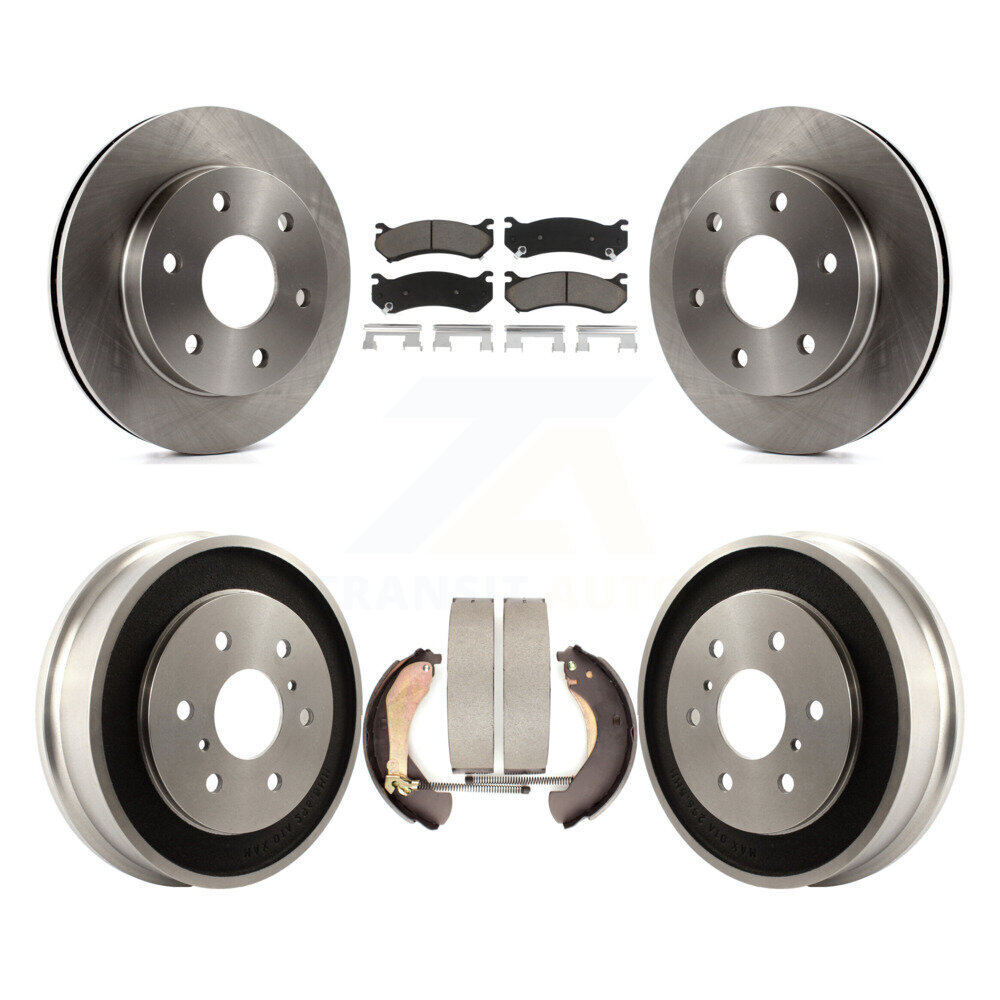 Front Rear Disc Brake Rotors Ceramic Pad Drum Kit For Chevrolet Silverado 1500 GMC Sierra K8C-102478