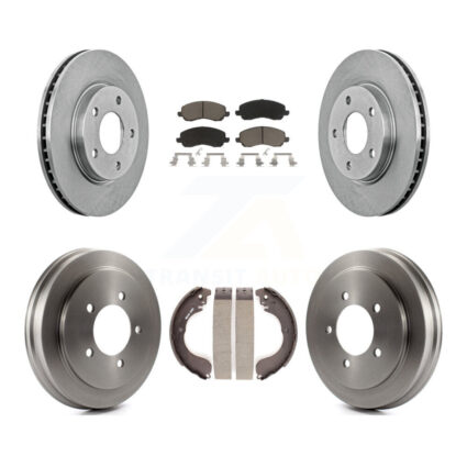 Front Rear Disc Brake Rotors Ceramic Pads And Drum Kit For Dodge Caliber K8C-102481
