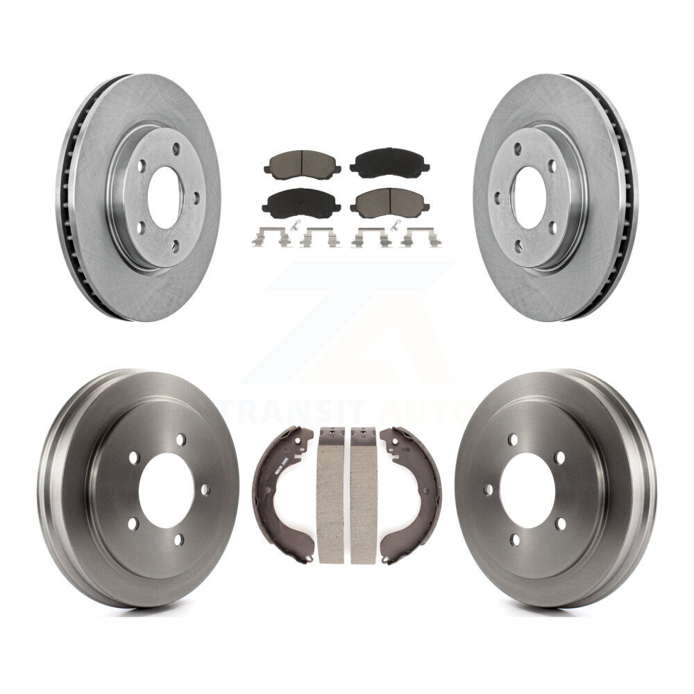 Front Rear Disc Brake Rotors Ceramic Pads And Drum Kit For Dodge Caliber K8C-102481