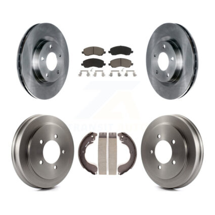 Front Rear Disc Brake Rotor Ceramic Pad & Drum Kit For Jeep Patriot Compass Dodge Caliber K8C-102482