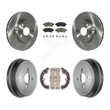 Front Rear Disc Brake Rotor Ceramic Pad & Drum Kit For 1993-1997 Toyota Corolla Geo Prizm K8C-102484