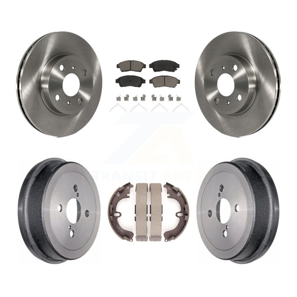 Front Rear Disc Brake Rotor Ceramic Pad & Drum Kit For 1993-1997 Toyota Corolla Geo Prizm K8C-102484