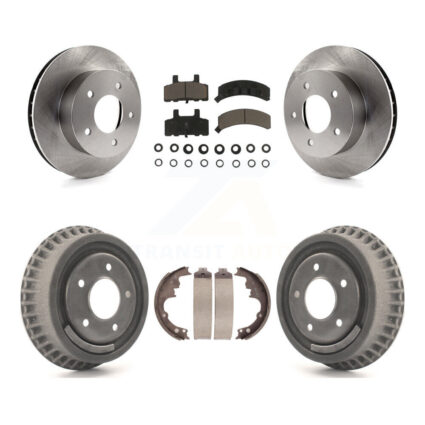 Front Rear Brake Rotors Ceramic Pad Drum Kit For 1990-2002 Chevrolet Astro GMC Safari AWD K8C-102486