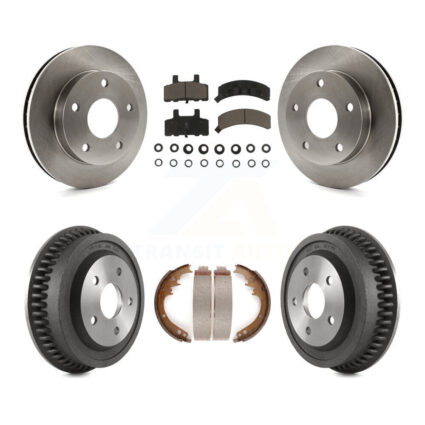 Front Rear Disc Brake Rotors Ceramic Pads And Drum Kit For 1994-1999 Dodge Ram 1500 4WD K8C-102488