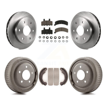 Front Rear Disc Brake Rotors Ceramic Pads And Drum Kit For GMC Yukon 4WD K8C-102489