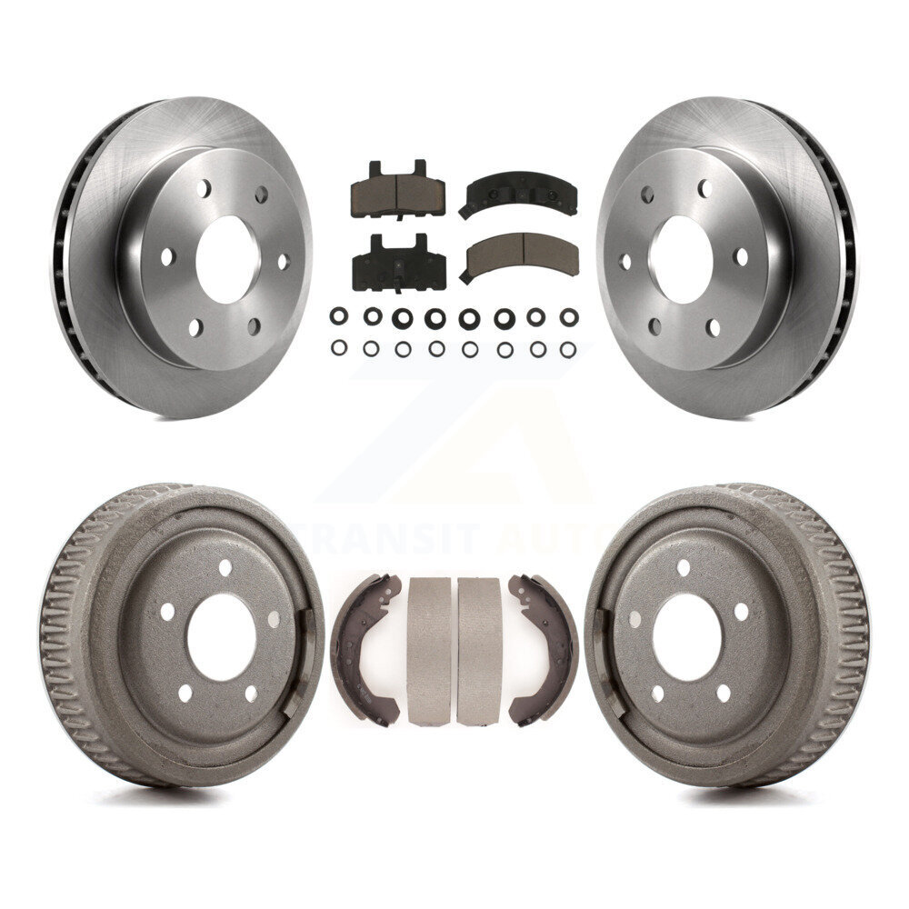 Front Rear Disc Brake Rotors Ceramic Pads And Drum Kit For GMC Yukon 4WD K8C-102489