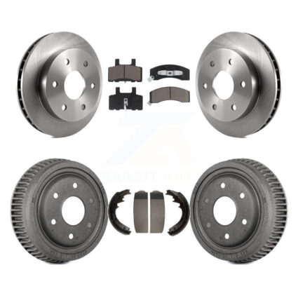 Front Rear Brake Rotors Ceramic Pad Drum Kit For GMC Yukon 2 doors with 4WD DIESEL engine K8C-102492