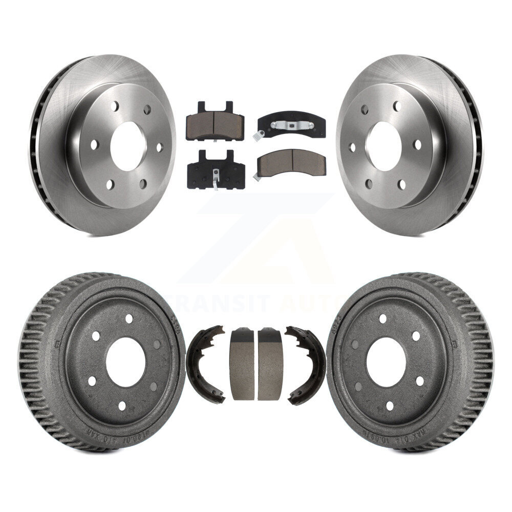 Front Rear Brake Rotors Ceramic Pad Drum Kit For GMC Yukon 2 doors with 4WD DIESEL engine K8C-102492