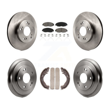 Front Rear Disc Brake Rotors Ceramic Pads And Drum Kit For Honda Civic K8C-102494