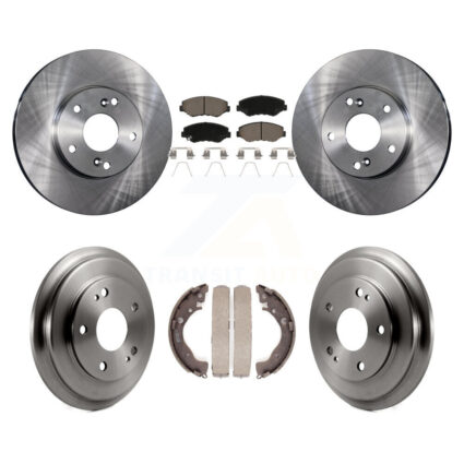 Front Rear Disc Brake Rotors Ceramic Pads And Drum Kit For Honda Civic K8C-102496