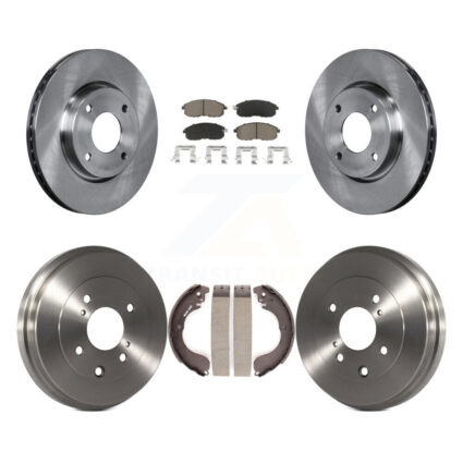 Front Rear Disc Brake Rotors Ceramic Pads And Drum Kit For Nissan Versa Sentra Cube K8C-102499