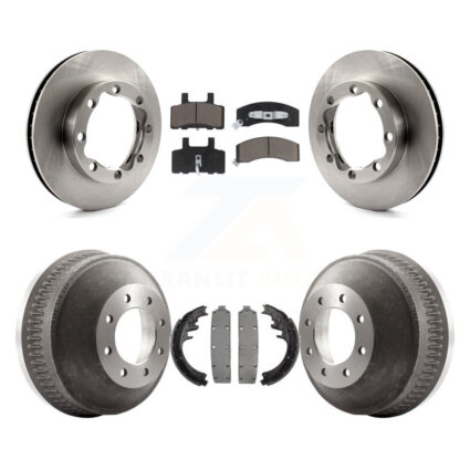Front Rear Disc Brake Rotors Ceramic Pads And Drum Kit For 1988-1989 K3500 GMC Chevrolet K8C-102503