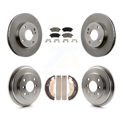 Front Rear Disc Brake Rotors Ceramic Pads And Drum Kit For Ford Fiesta K8C-102507