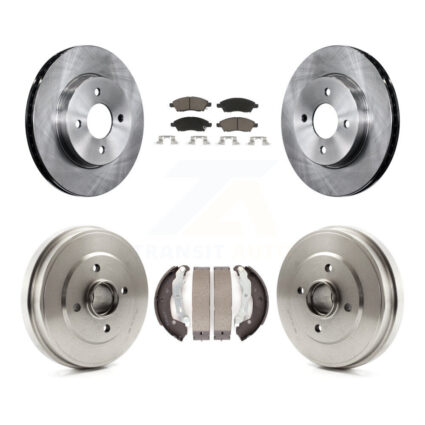 Front Rear Disc Brake Rotors Ceramic Pads And Drum Kit For Nissan Micra Versa Note K8C-102518
