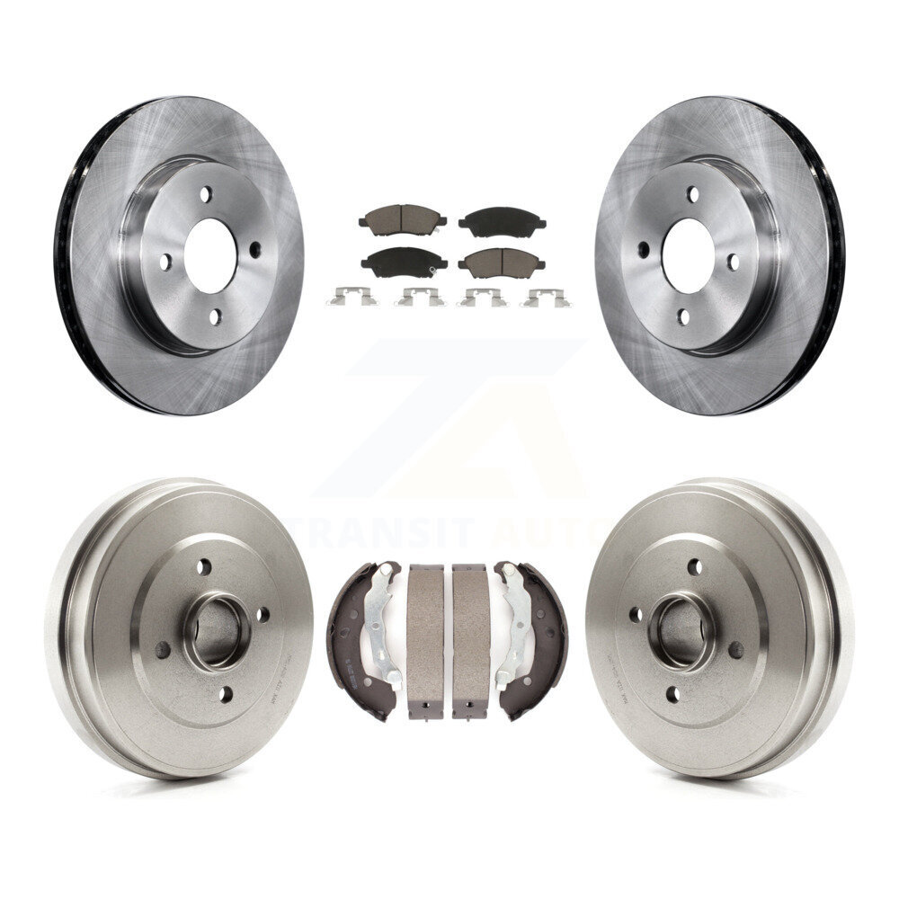 Front Rear Disc Brake Rotors Ceramic Pads And Drum Kit For Nissan Micra Versa Note K8C-102518