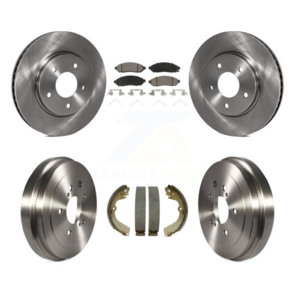 Front Rear Disc Brake Rotors Ceramic Pad Drum Kit For Nissan NV200 Chevrolet City Express K8C-102519