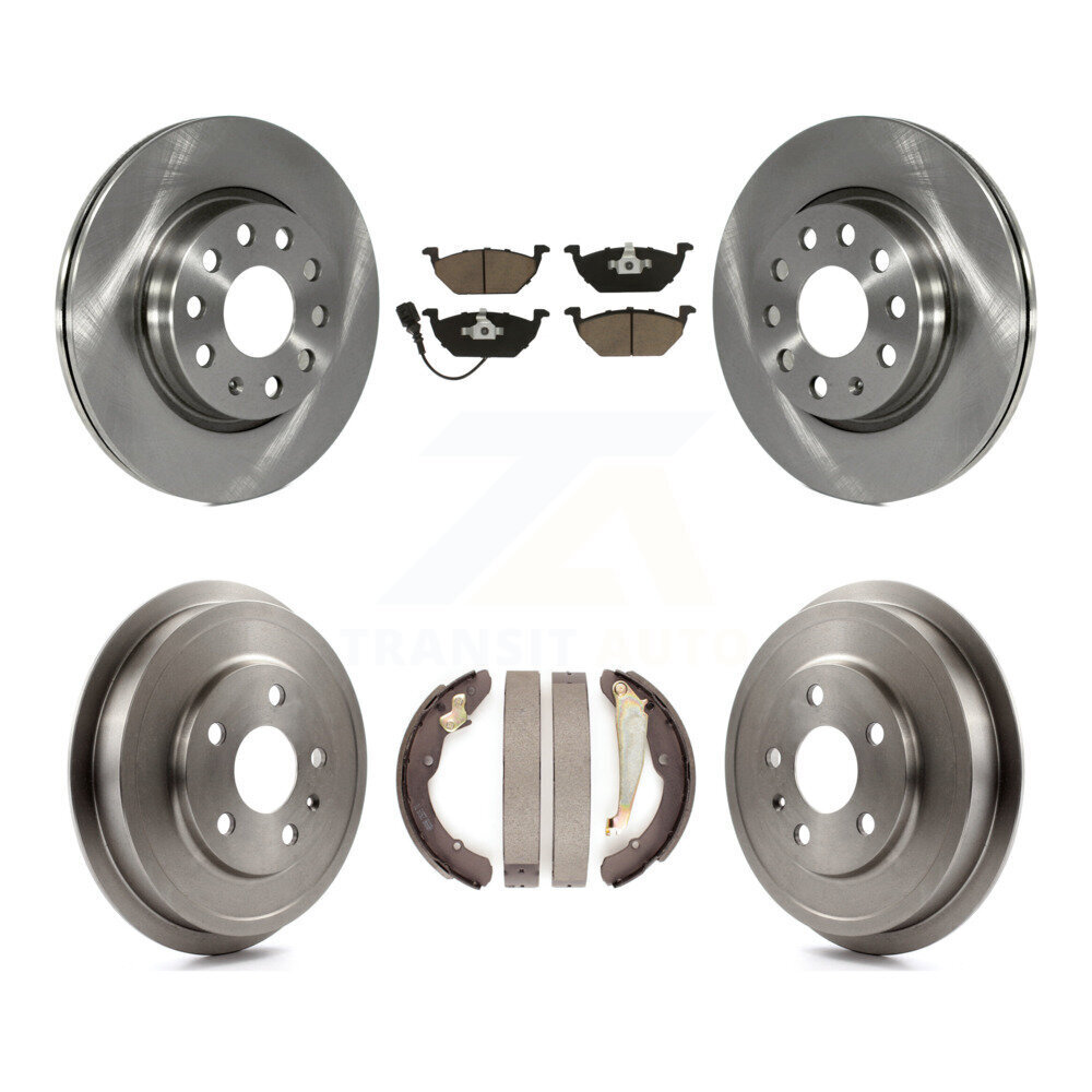 Front Rear Disc Brake Rotors Ceramic Pads And Drum Kit For Volkswagen Jetta K8C-102520