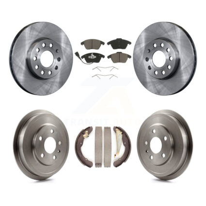 Front Rear Disc Brake Rotors Ceramic Pads And Drum Kit For Volkswagen Jetta Beetle K8C-102521