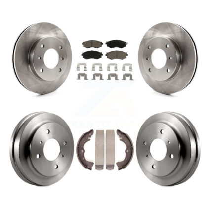 Front Rear Disc Brake Rotors Ceramic Pads And Drum Kit For 2002-2006 Nissan Sentra 1.8L K8C-102523