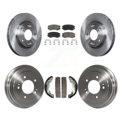 Front Rear Disc Brake Rotors Ceramic Pads And Drum Kit For Hyundai Elantra K8C-102524