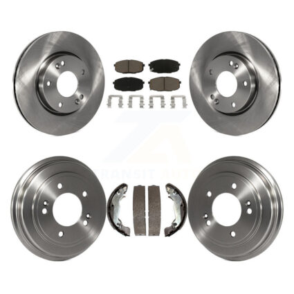 Front Rear Disc Brake Rotors Ceramic Pads And Drum Kit For Hyundai Elantra K8C-102525
