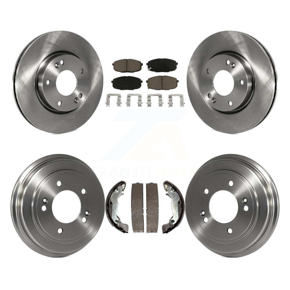Front Rear Disc Brake Rotors Ceramic Pads And Drum Kit For Hyundai Elantra K8C-102525