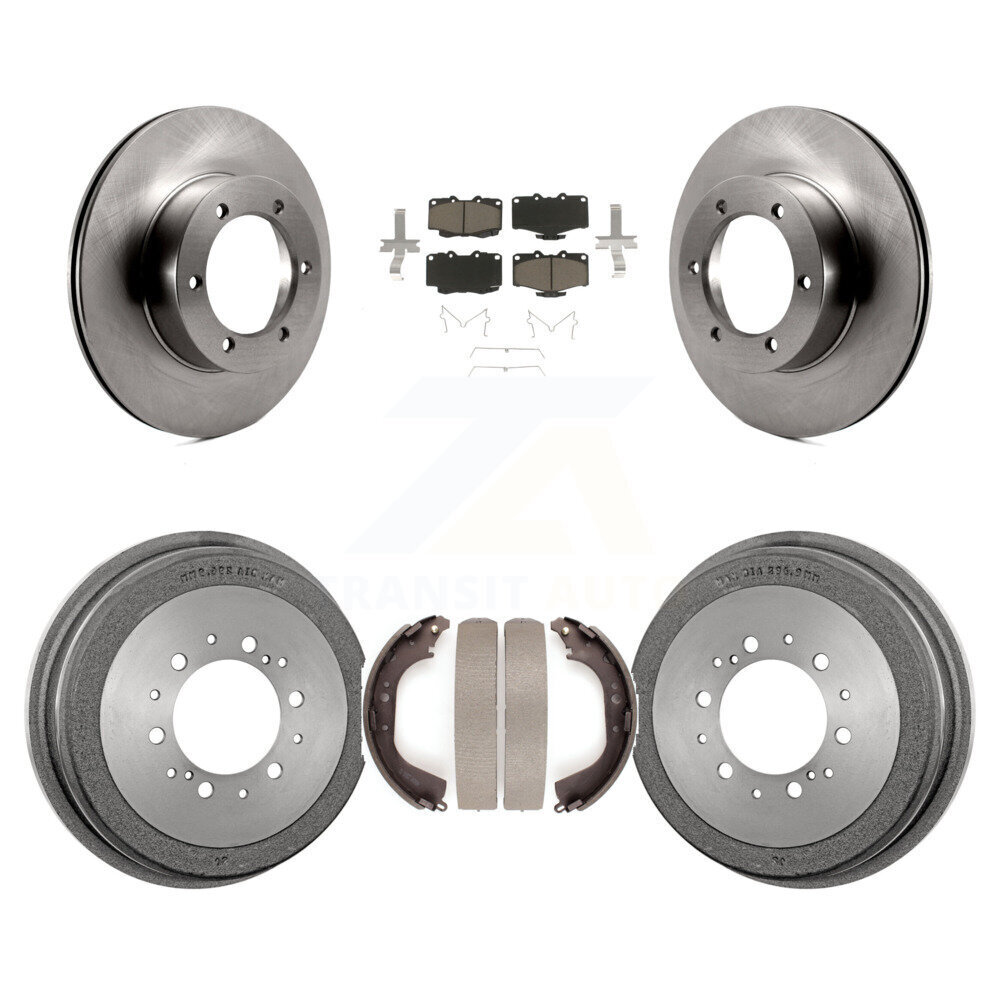 Front Rear Disc Brake Rotors Ceramic Pads And Drum Kit For Toyota Pickup 4Runner K8C-102529