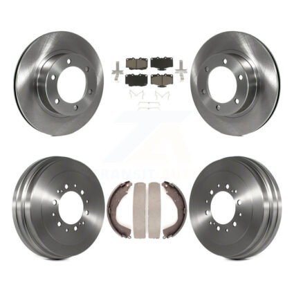 Front Rear Brake Rotor Ceramic Pad Drum Kit For 02 Toyota 4Runner With 16″ Factory Wheels K8C-102532