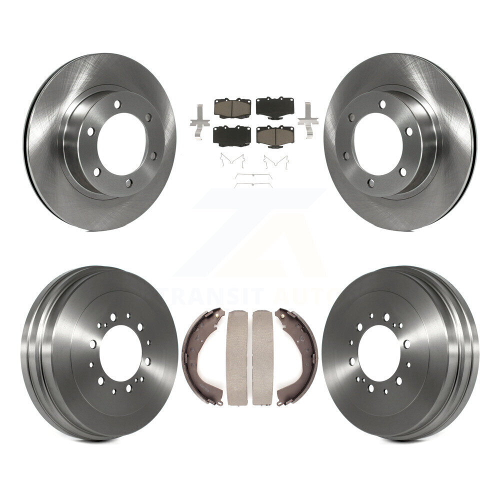 Front Rear Brake Rotor Ceramic Pad Drum Kit For 02 Toyota 4Runner With 16" Factory Wheels K8C-102532