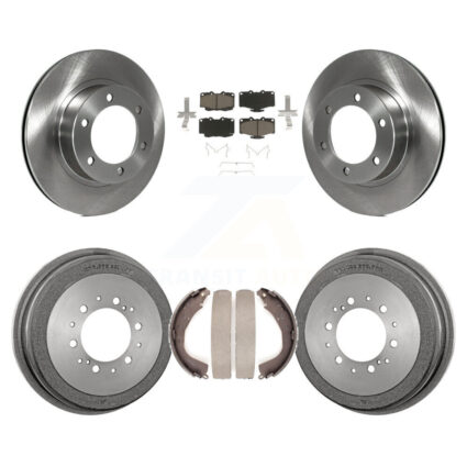 Front Rear Brake Rotor Ceramic Pad Drum Kit For 01 Toyota 4Runner With 16″ Factory Wheels K8C-102534