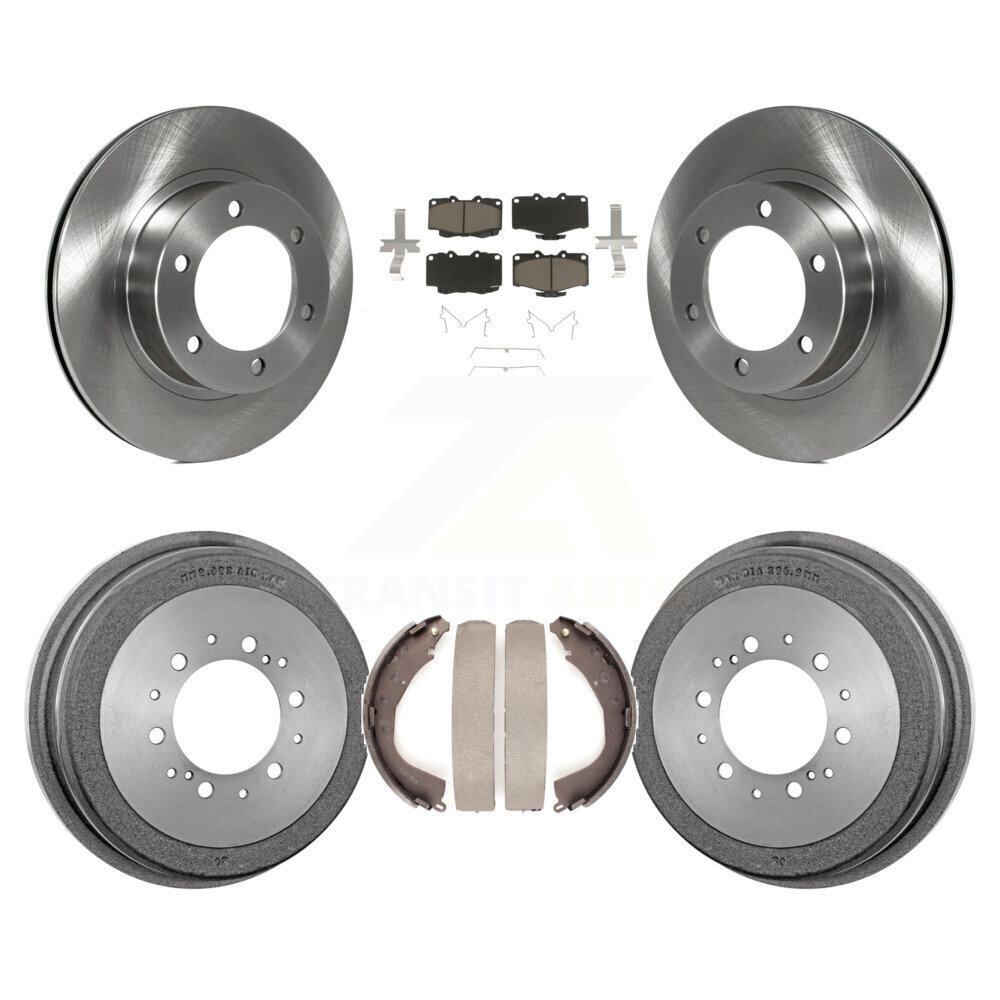Front Rear Brake Rotor Ceramic Pad Drum Kit For 01 Toyota 4Runner With 16" Factory Wheels K8C-102534