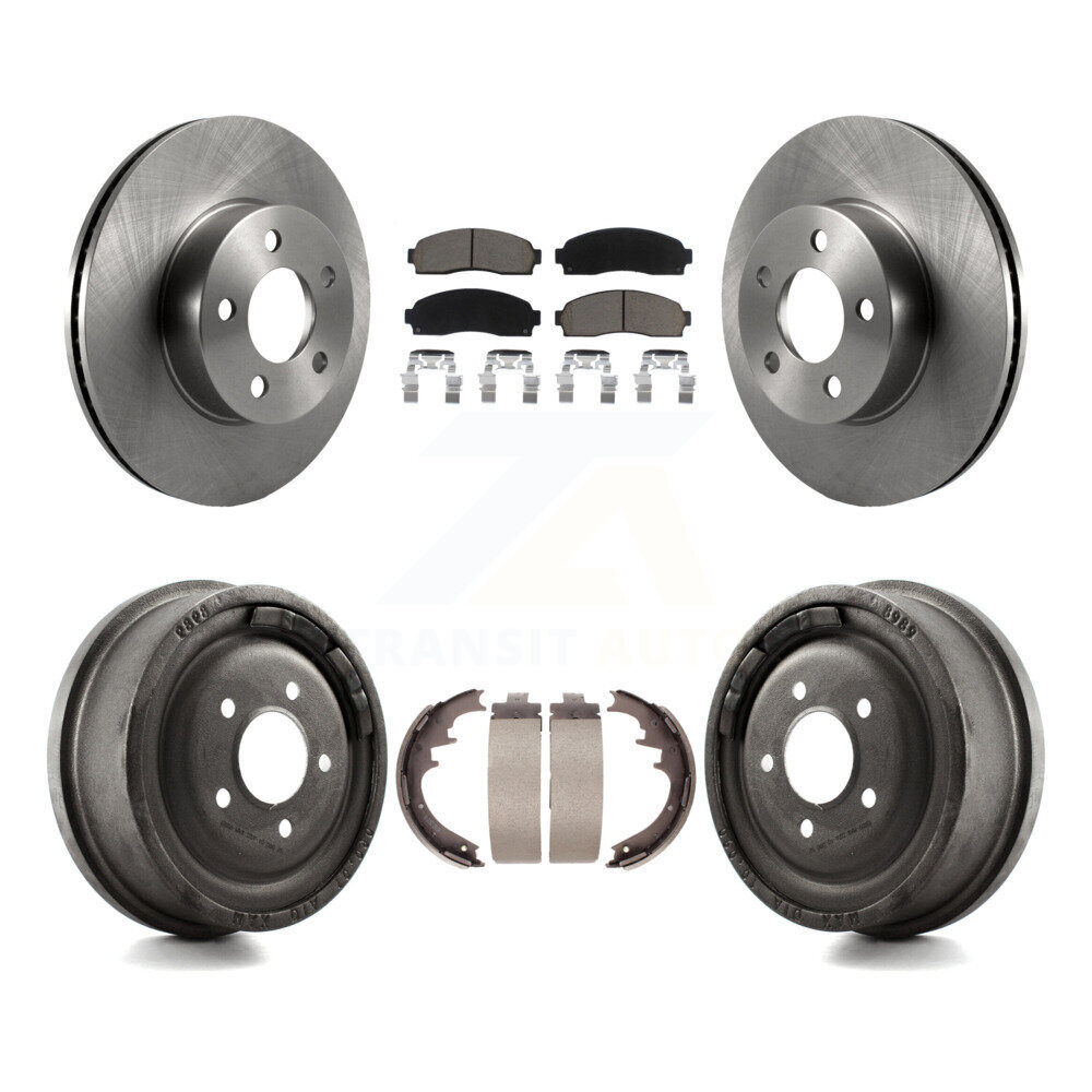 Front Rear Disc Brake Rotors Ceramic Pads And Drum Kit For Ford Ranger Mazda B4000 K8C-102536