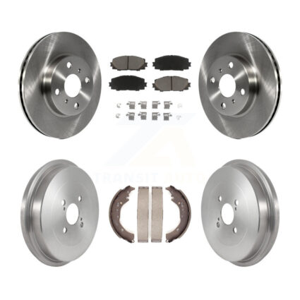 Front Rear Disc Brake Rotors Ceramic Pads And Drum Kit For Toyota Prius C Scion iQ K8C-102540