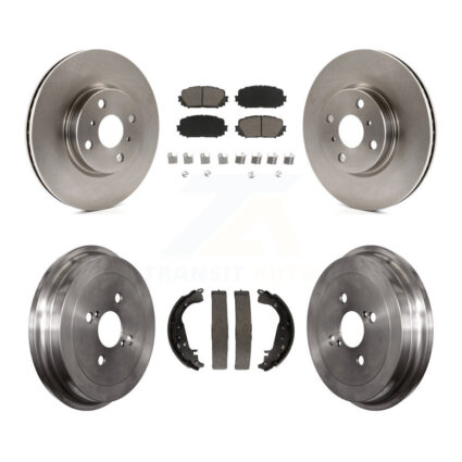 Front Rear Disc Brake Rotors Ceramic Pads And Drum Kit For 2012-2013 Toyota Yaris SE K8C-102542